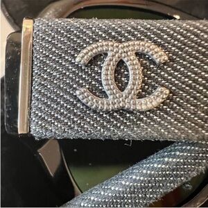 💕Vintage Denim Studded Chanel Sunglasses